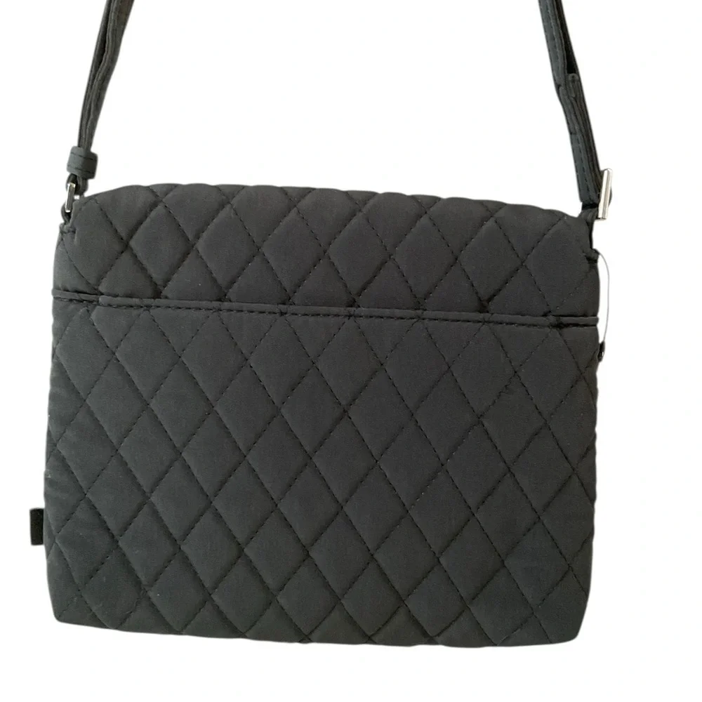 Vera Bradley Quilted Microfiber Small Flap Hipster Bag in Moonless Night